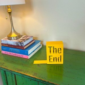 “The End” CB2 bookend - NWT